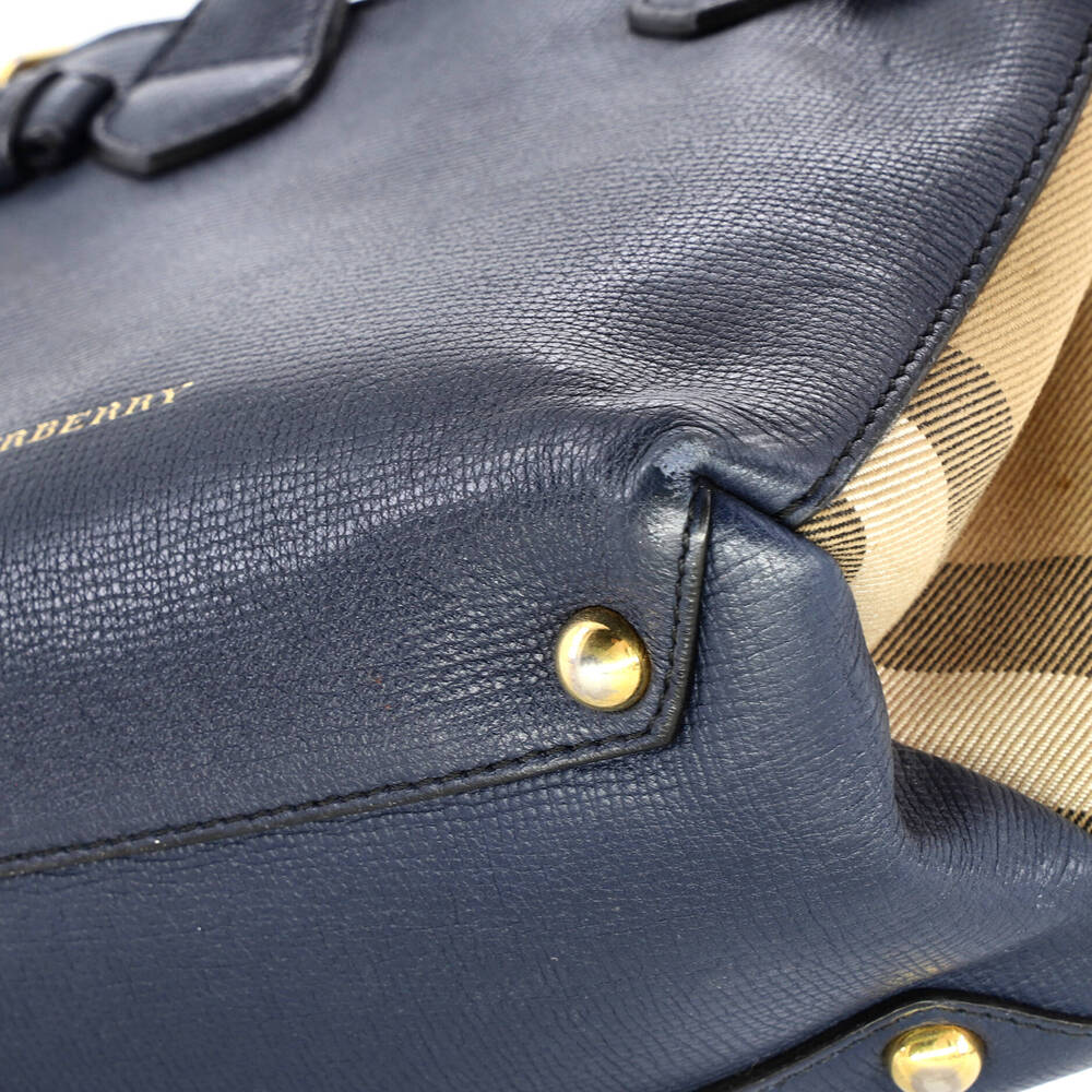 Burberry Banner Tote Leather And House #237696B70B - Picture 7 of 8